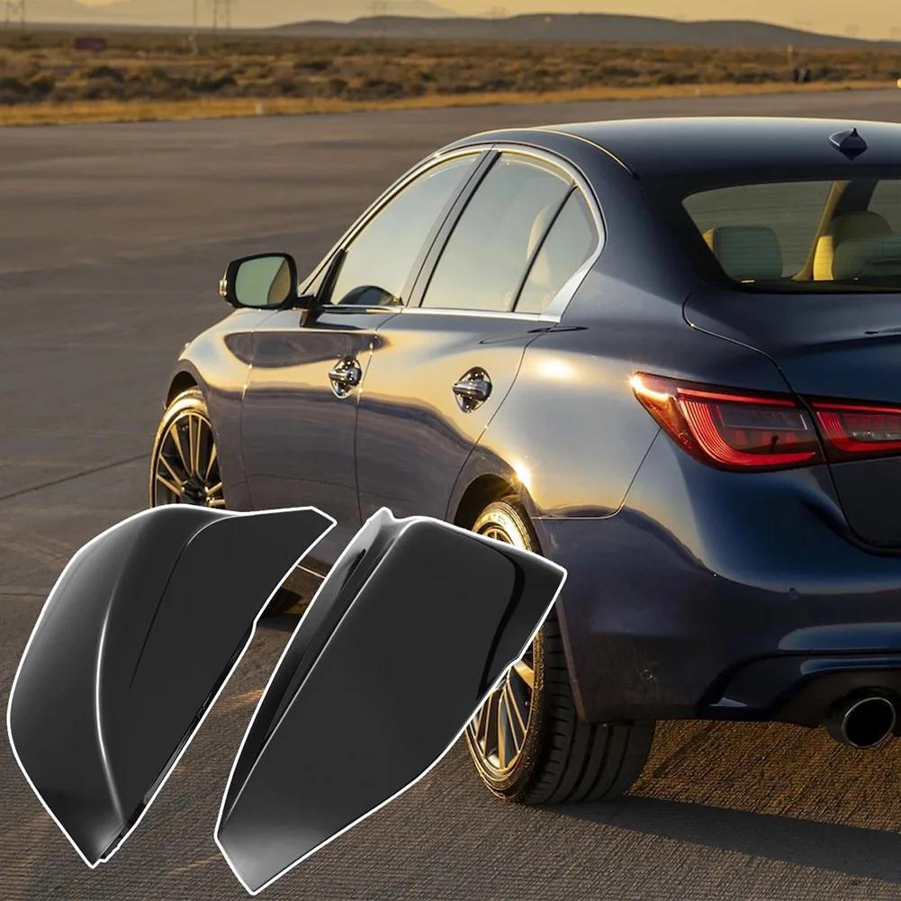 Mirror Damage Protection Gloss Black Gloss Black Mirror Covers Gloss Black Mirror Cover Glossy Finish Look ABS Plastic Material