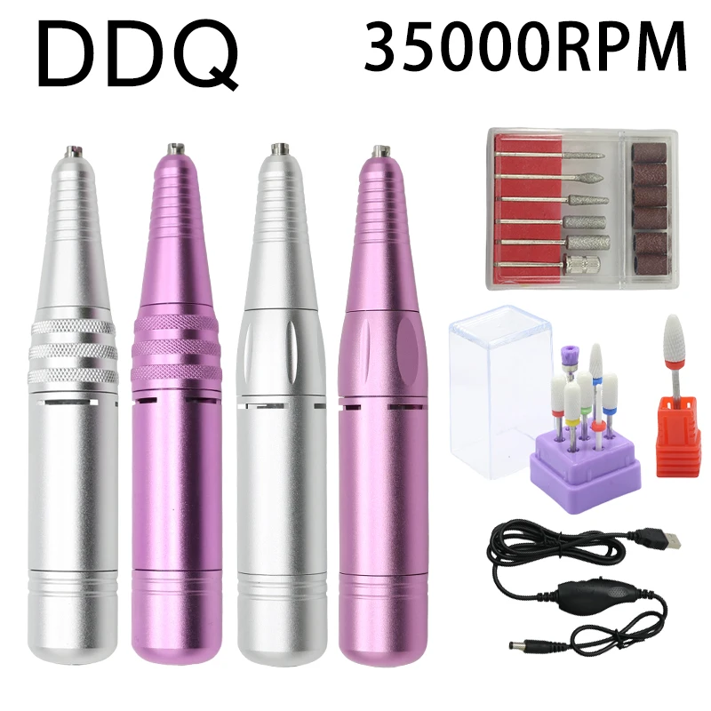 

DDQ Nail polish machine USB portable and compact self use nail remover aluminum alloy polishing nail grinder