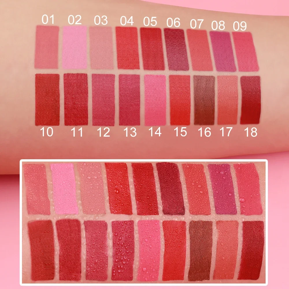 6-kleuren Lippenstift Potlood Waterdicht Sexy Rode Matte Contour Tint Lippenstift Aanhoudende Anti-Stick Cup Lipliner Pen Lip Make-Up Cosmetica