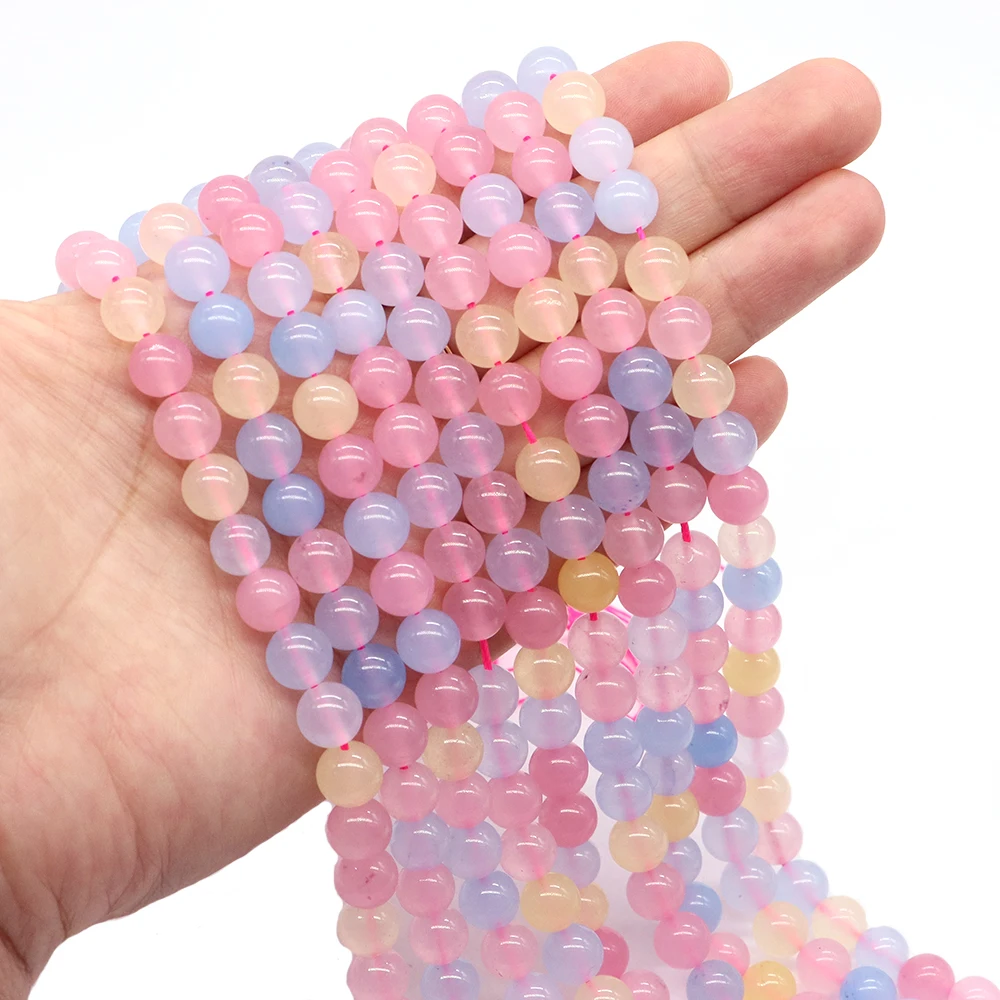 

4/6/8/10mm Natural Stone Morgan Agate Beads Round Loose Spacer Beads For Jewelry Making DIY Bracelets Necklaces Craft Accessorie