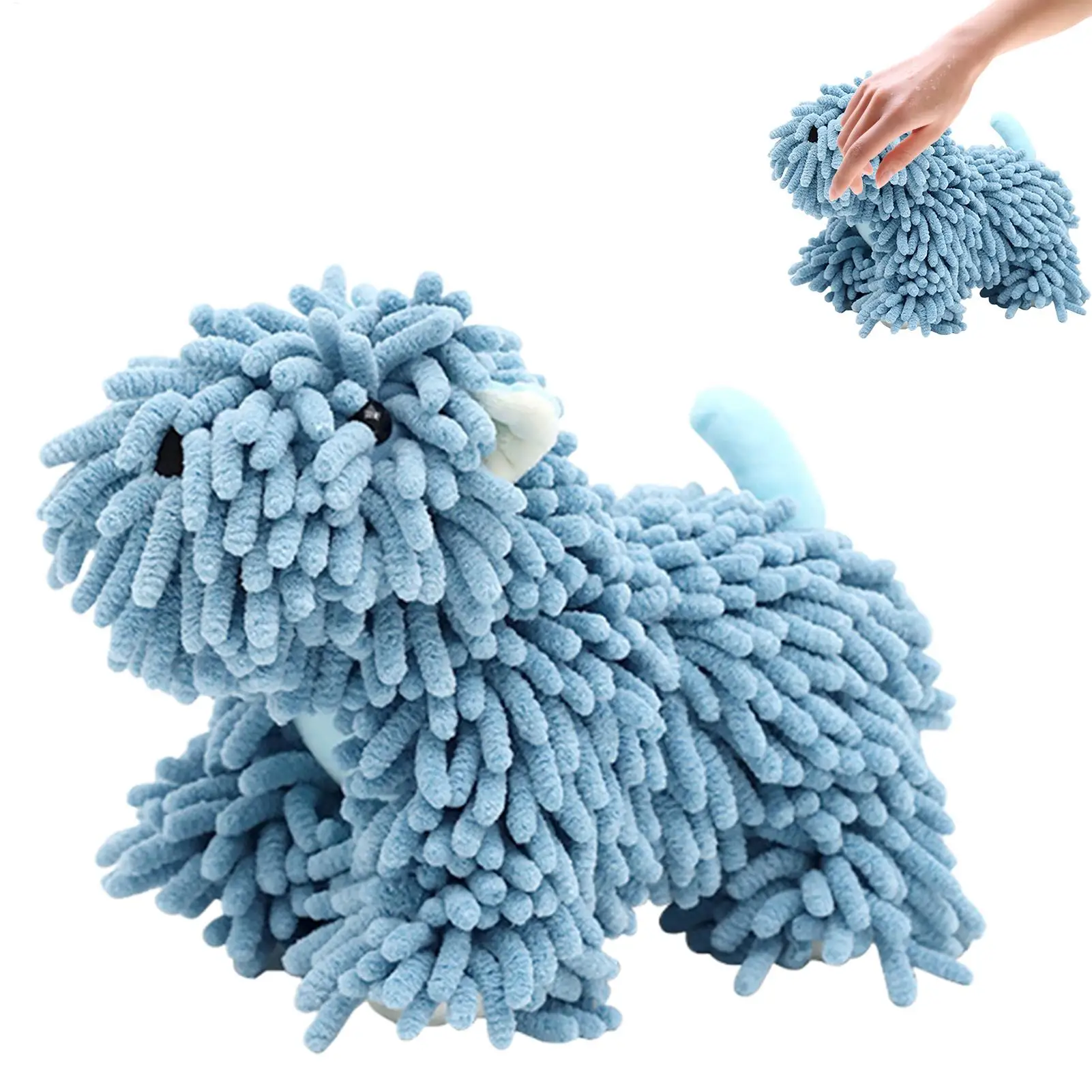 Hand Towel Balls For Bathroom Cartoon Puppy Chenille Hand Towel Cartoon Highly Absorbent Cleaning Cloth Decorative Household