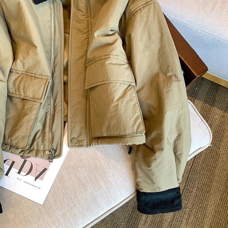 Retro giapponese Sle Color Blo Abbigliamento da lavoro Jaet Capispalla in cotone Casual Versatile da donna Faion Primavera Autunno Design