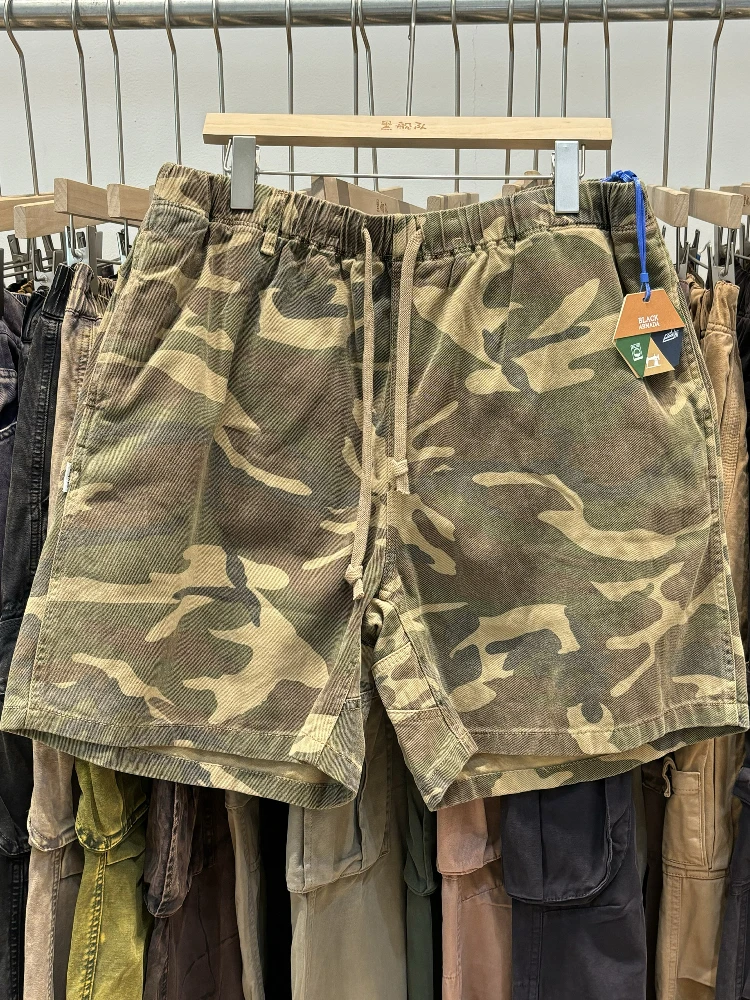 

American Waed Summer Camouflage Workwear Beach orts Men's Loose Large Size Four-Five Casual Vintage Five-Five Mid-Pants