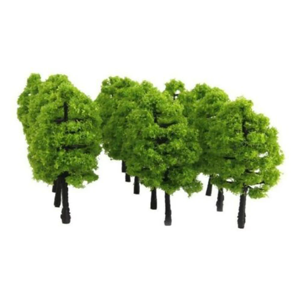 55 Pièces Arbres Miniatures Et Figurines Lumineuses – Résine, 4-16 Cm, Pour Diorama, Train, Jardin