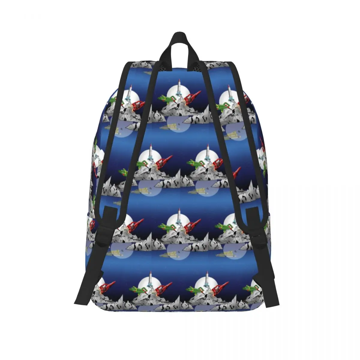 Thunderbirds Tracy Island Student Backpack School Bag Hiking Travel Daypack for Boys Girls Fashion Bookbag Shoulder Bags
