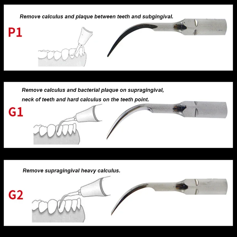 ทั้งหมดขนาด 5 ชิ้น/แพ็คทันตกรรม Ultrasonic Scaler เคล็ดลับฟันแคลคูลัส Plaque Remover Scaling เครื่องมือ EMS นกหัวขวานเปลี่ยนใบมีด