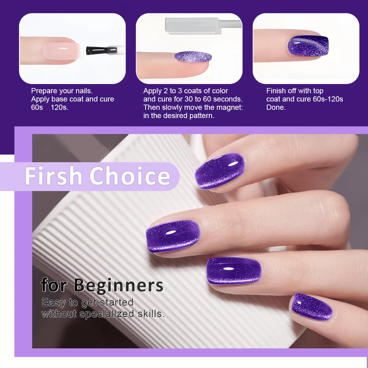 مجموعة طلاء أظافر جل مكونة من 6 قطع - مجموعة احترافية بجودة صالونات التجميل مكونة من 6 ألوان مع قاعدة ومعطف علوي، تأثيرات لامعة/ماتي/لامعة، طويلة- #2