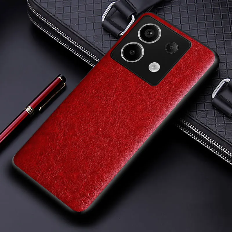 Luxury Leather Case For Xiaomi Redmi Note 13 Pro Plus 5G 4G Funda Business Solid Color Soft Tup&hard Pc Phone Cover Funda Capa