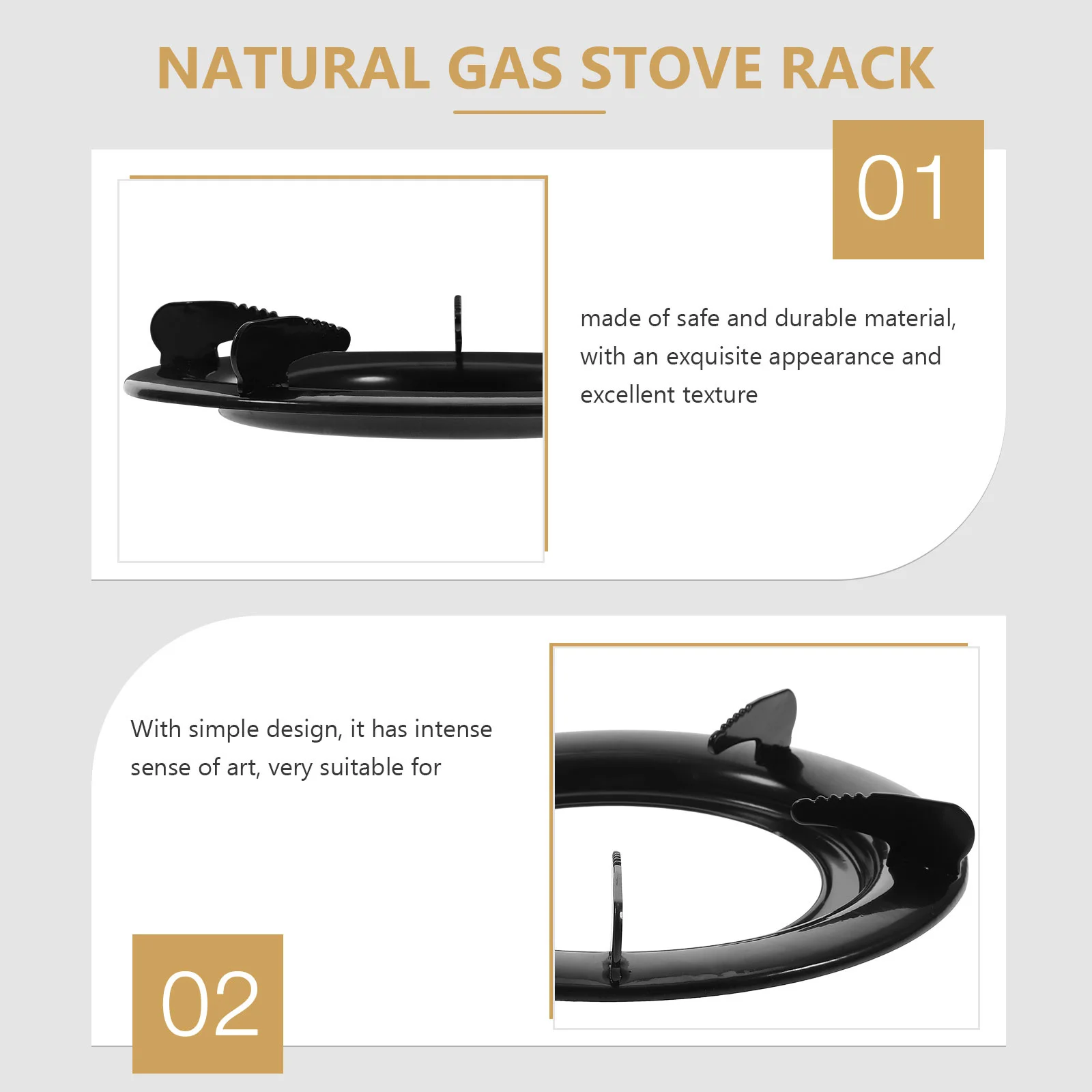 2 Pcs Gas Stove Bracket Grilling Accessories Burner Kitchen Fire Practical Iron Holder Universal Accessory