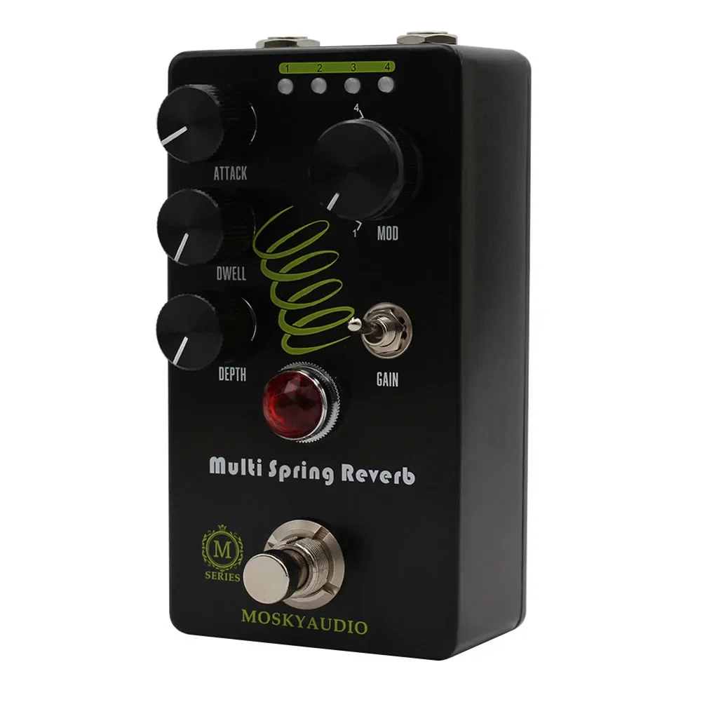 

Reverb Guitar Effect Pedal by Moskyaudio 4 Modes Pre Delay Adjustment and Customizable Decay for Distinctive Sound