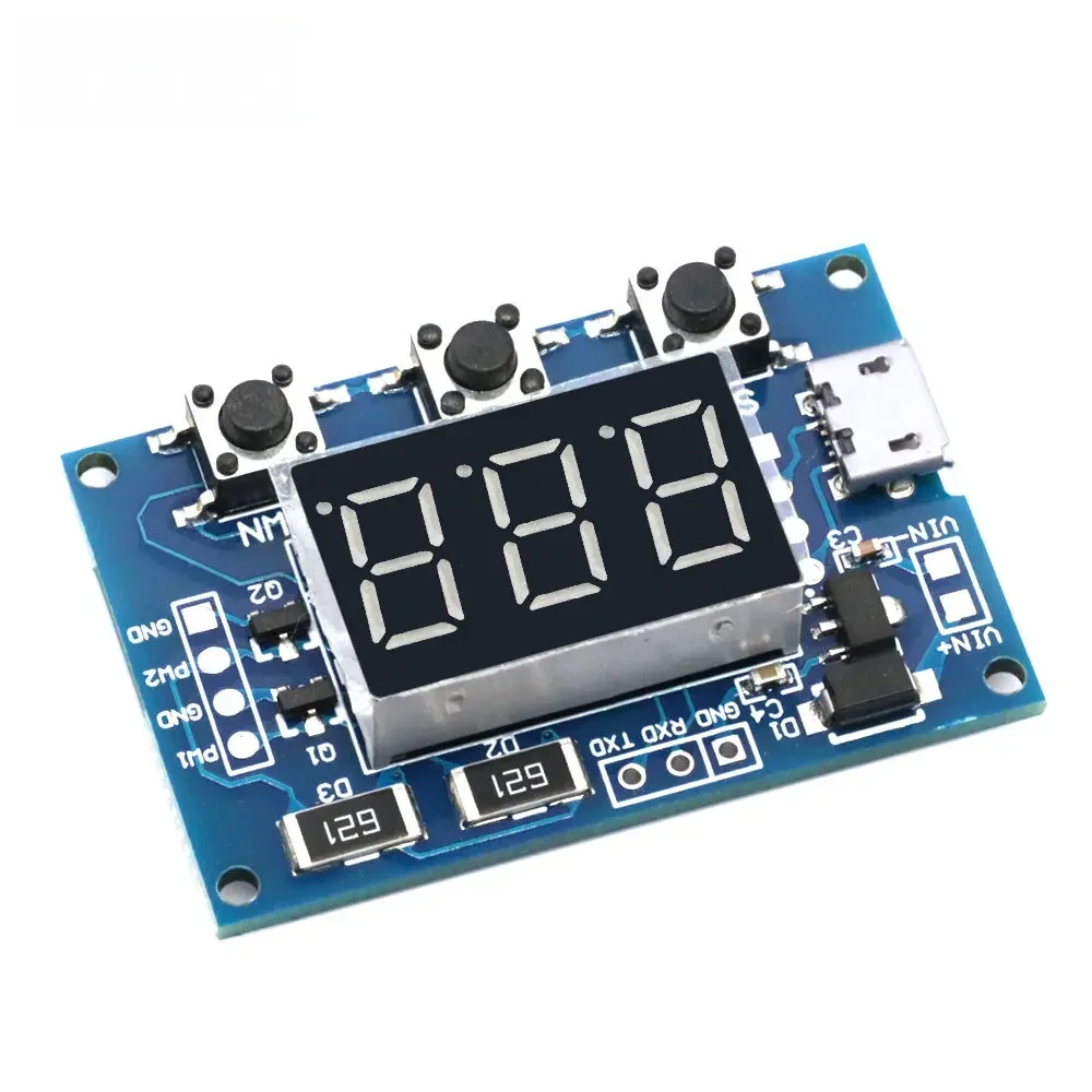DC 5-30V Micro USB 5V Power Independent PWM Signal Generator 2 Channel Dual Way Digital LED Duty Cycle Pulse Frequency Board