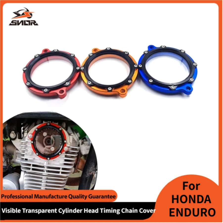 

SNOR головка блока цилиндров мотоцикла, видимая прозрачная крышка, крышка цепи ГРМ для HONDA CB250 TL125 TLR200 KAYO T2 K1 MX BSE ENDURO