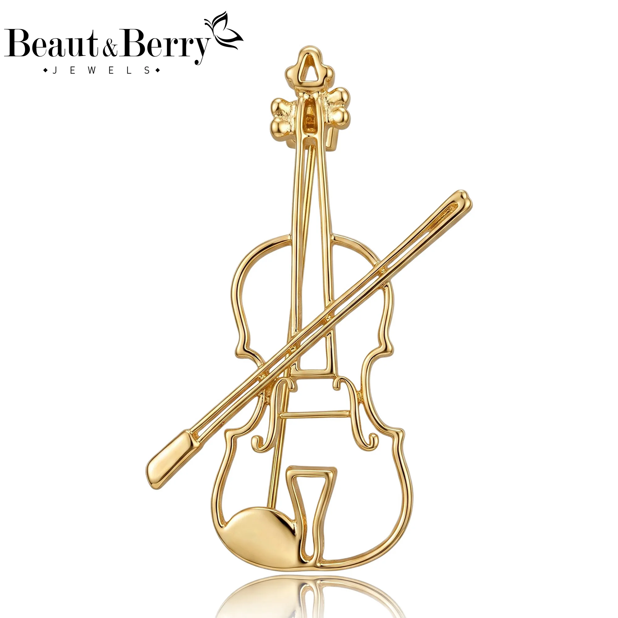 Musical Instrument Symbols - Beaut&Berry Elegantes broches de guitarra calados