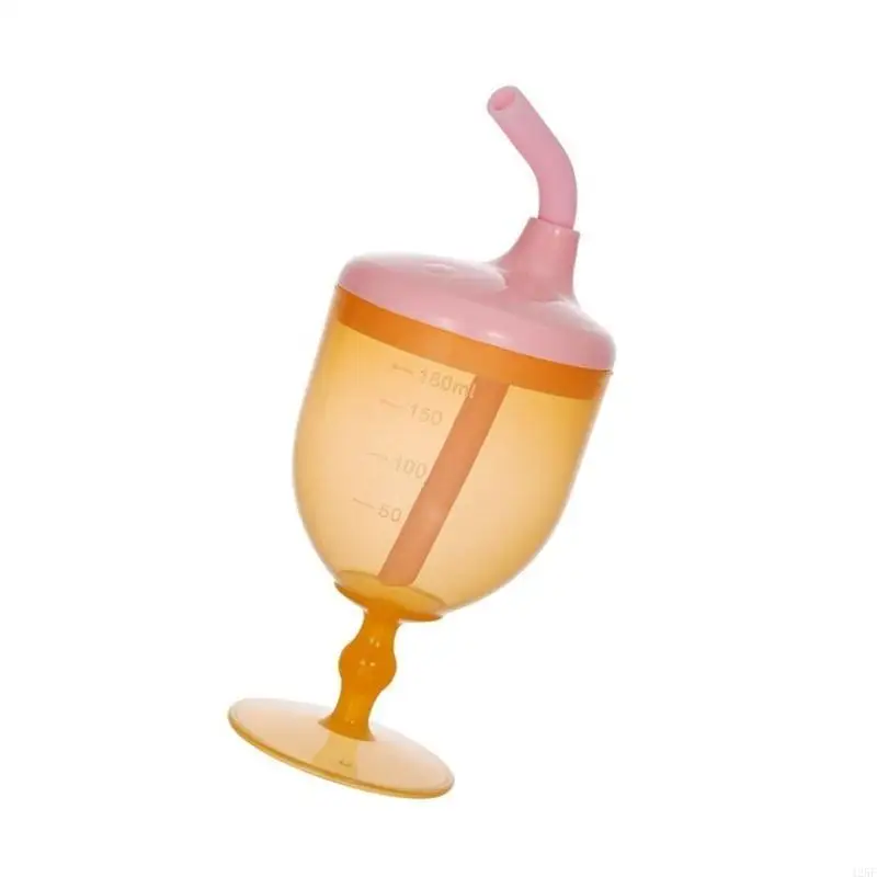 كوب رشفة للأطفال لحفلات الأطفال، زجاجة شرب مبتكرة ذات قدم عالية 425F #4