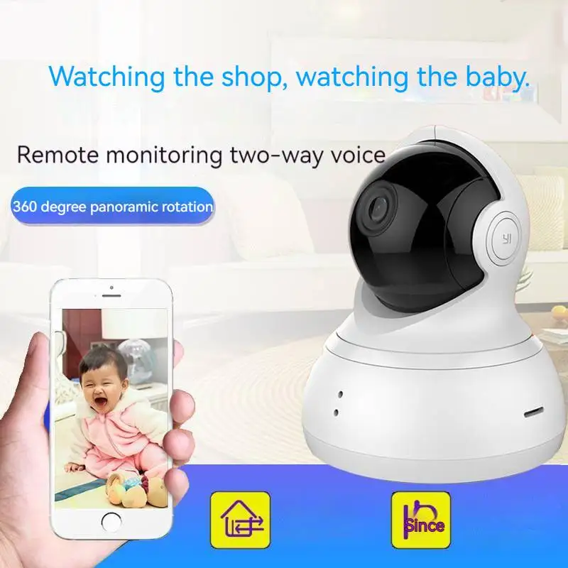 YI Dome 1080p HD Camera CCTV IP 360° Detection Wifi Wireless Night Vision IR Two-Way Audio Security Surveillance System