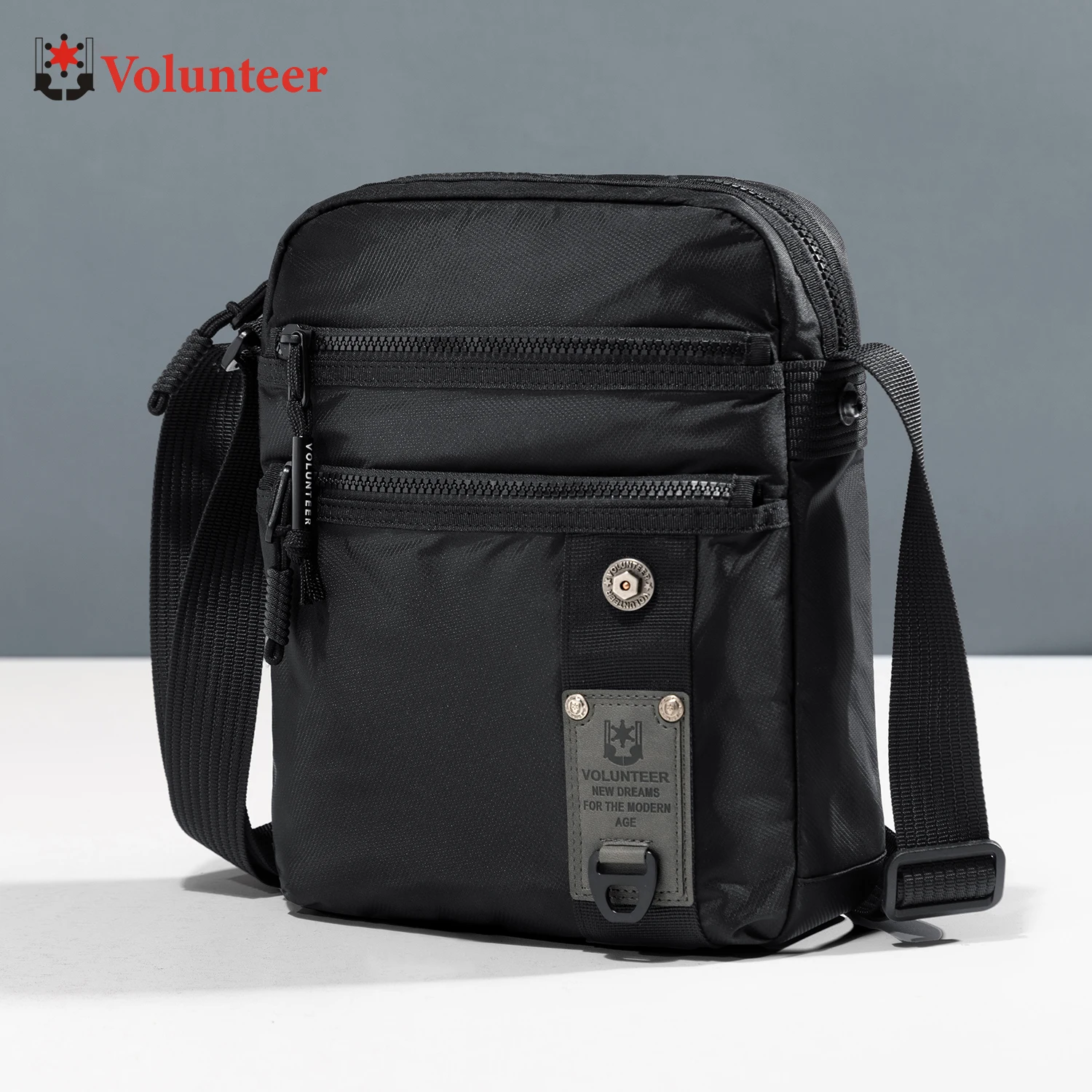 

Volunteer 6L Men's Crossbody Bag Men's Casual Simple Waterproof Oxford Cloth Multifunctional Phone Shoulder Sling Bag 1809-04