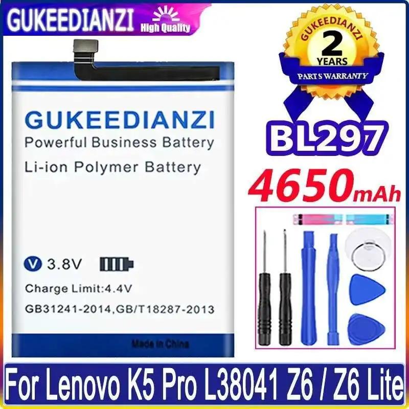 

4850 мАч аккумулятор для мобильного телефона высокой емкости BL296 для Lenovo Z6 L78121 Z6pro Pro L78051