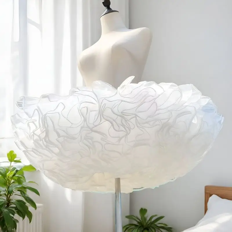 MAGOGO Super Violent Duck Butt Lolita Petticoat Women White Boneless Soft Yarn Short Tutu Skirt