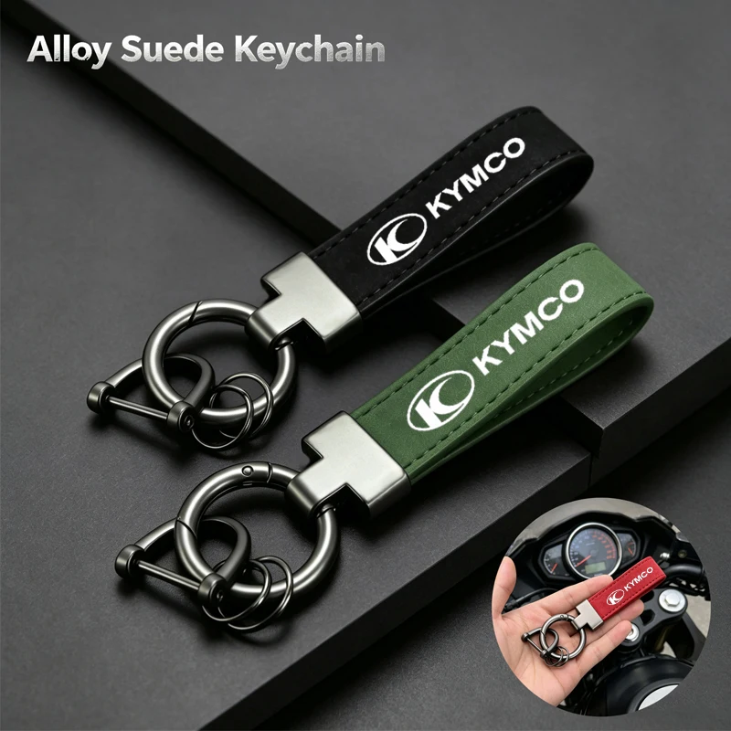 Llavero de cuero de lujo para motocicleta, llavero de cuero sintético para KYMCO DOWNTOWN XTOWN 125 300 125i 300i DTX360 AK550 CV3 CT250