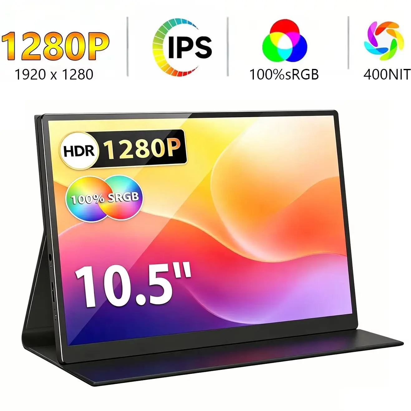 10.5 Inch Portable Monitor 1920*1280 FHD IPS 100% sRGB 3:2 1500:1 With Type-C Mini HDMI For Phone Laptop TV PS4/5 XBox Switch