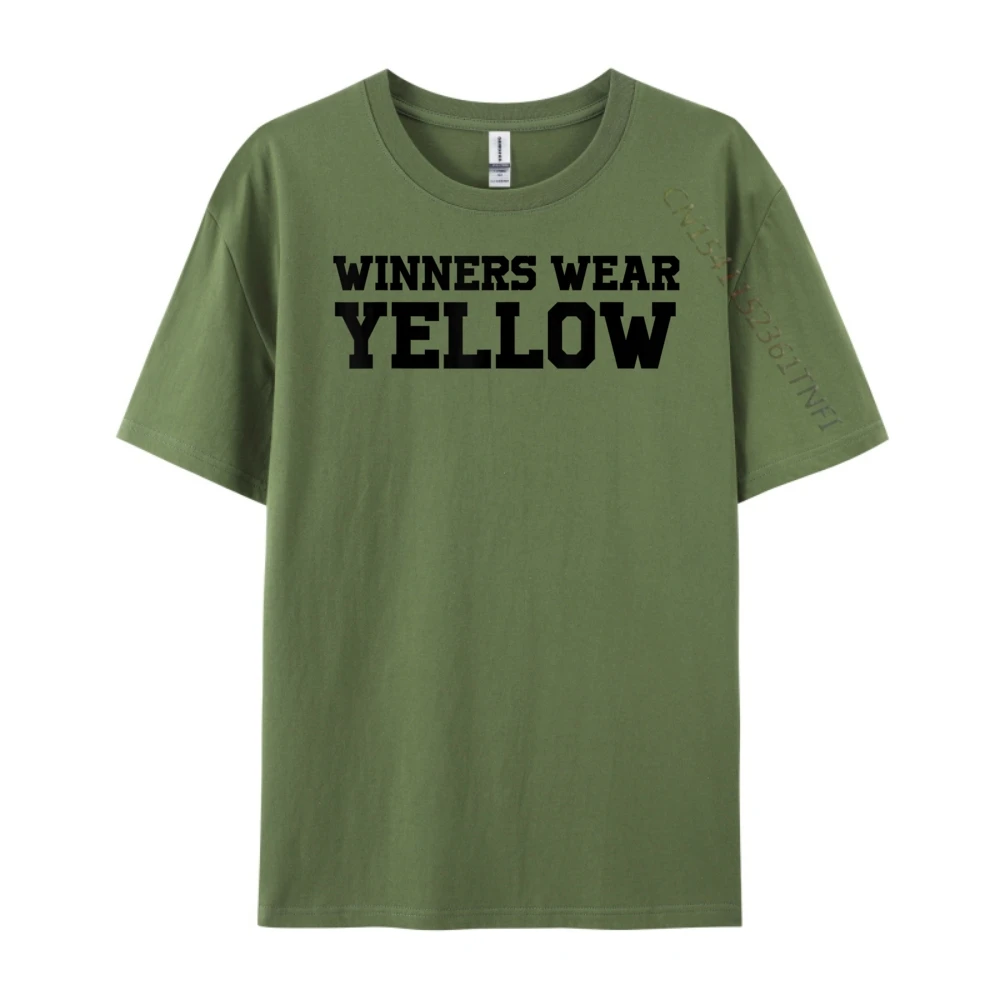 

Winners Wear Yellow Color War Camp Team Game Competition Clothing ClassicMan Clothes Tee Shirt Hip Hop