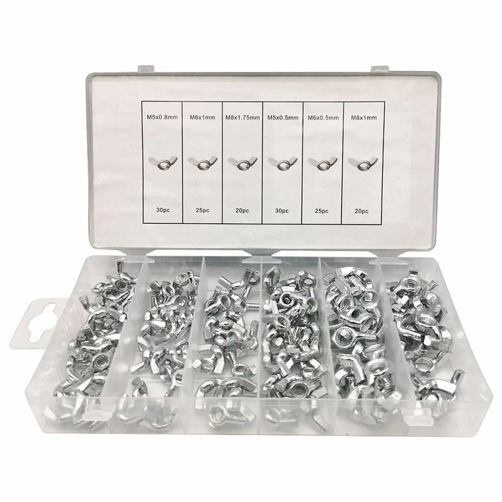 150pcs Nut Set 304 Stainless Steel Nuts DIY Projects Quick Organization Rust Resistance Safe Storage Various Sizes