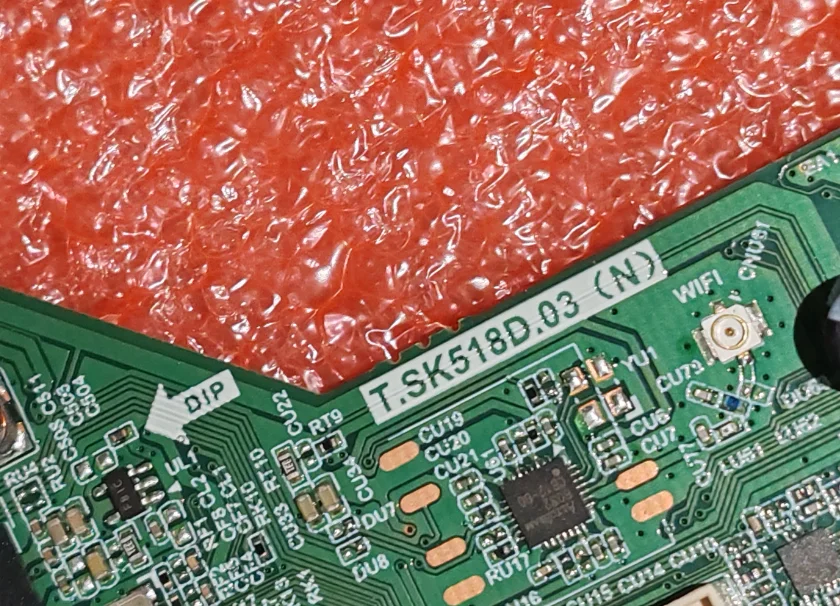 T.SK518D.03  4-core WiFi TV motherboard, tested well, physical photo