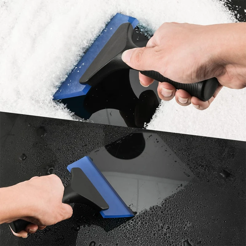 

1Pc Car Window Squeegee Silicone Ice Scraper Water Blade Wiper Windshield Glass Cleaner with Handle Cleaning Tool