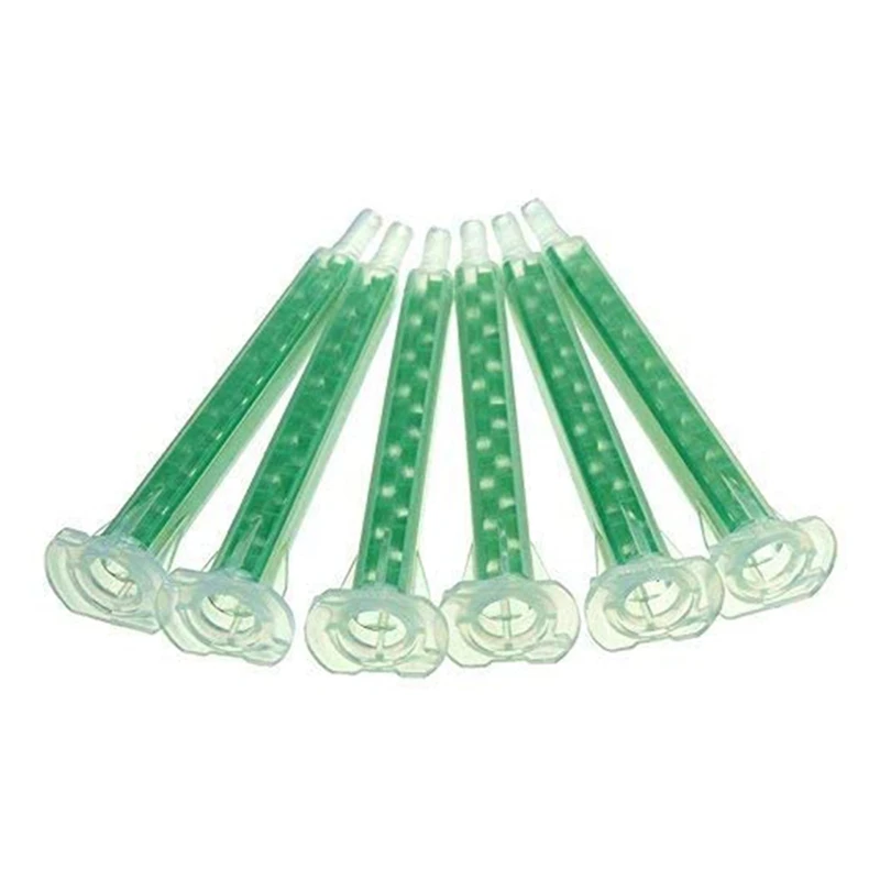 50 Pieces F6-16 Green Ab Glue Mixing Tube Static Mouth Section 16 Nozzles