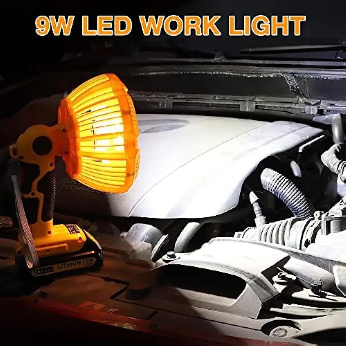 Imagem -06 - Ventilador Portátil para Local de Trabalho Ventilador com Bateria de Íon de Lítio Dewalt 20v com Luz Led de 9w Ventilador Portátil para Acampamento Garagem de Viagem
