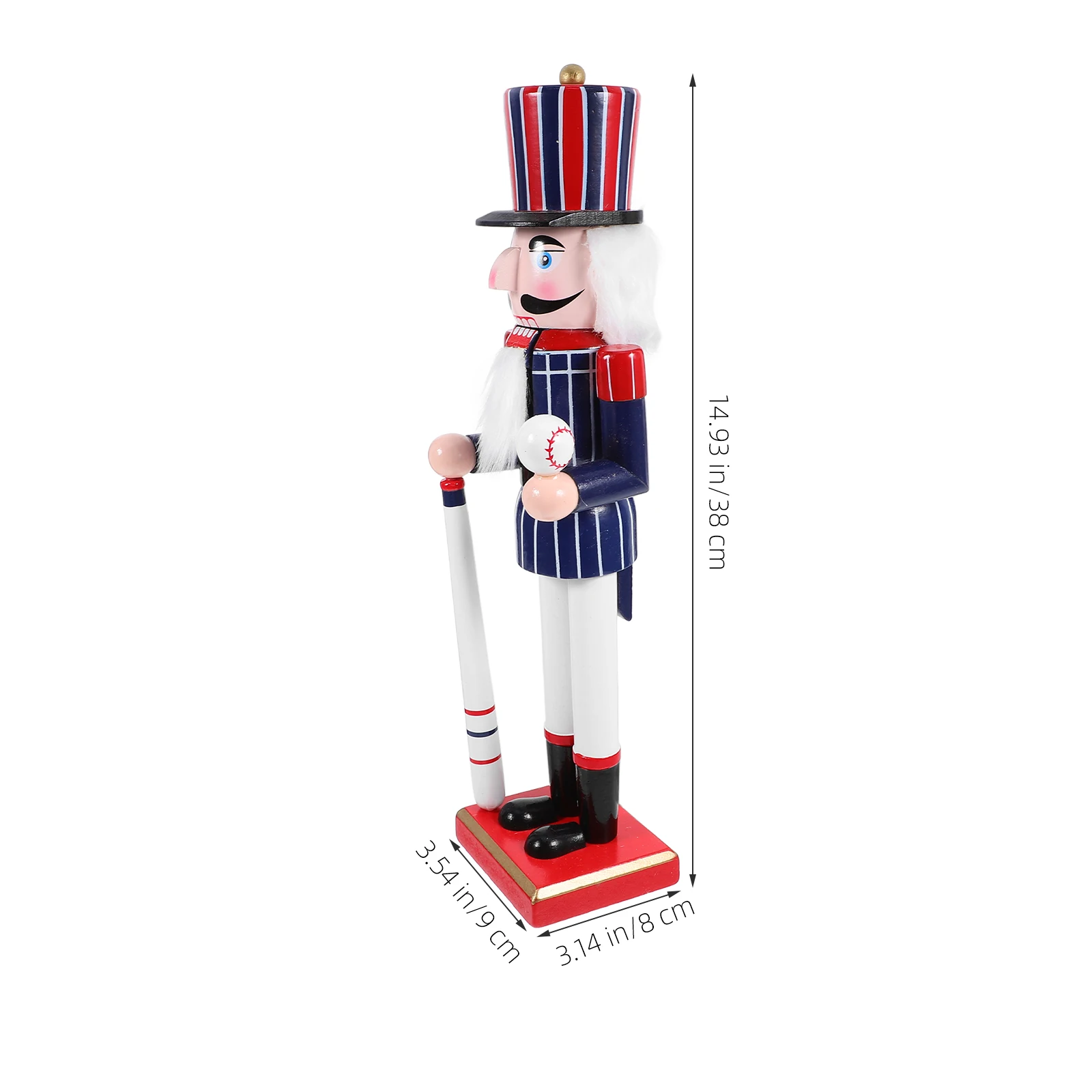 

Lovely Wooden Nutcracker With Baseball Sports Style Decor For Wedding Anniversaries 38Cm Gift