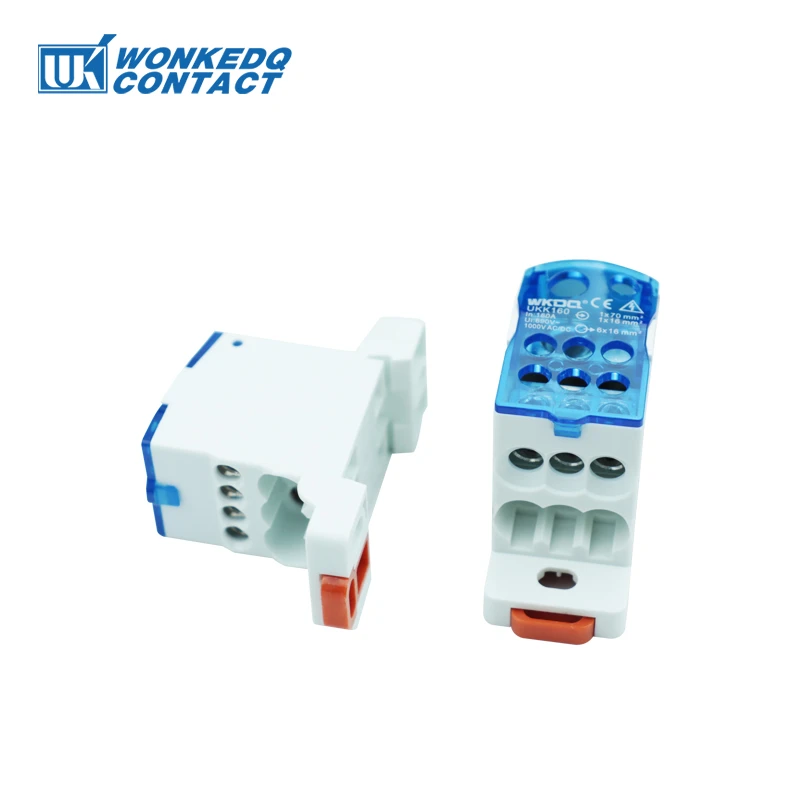 UKK Distribution Box One In Several Out Power Electrical Connector Junction Din Rail Terminal Block UKK80A/125A/160A/250A/400A