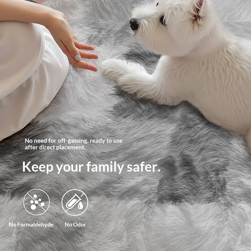 Tappeto per la casa Tappeto da comodino impermeabile spesso di lusso Tappeto da camera da letto Tappetino in peluche lavabile antiscivolo Resistente all'olio Decorazioni per la camera da letto Casa