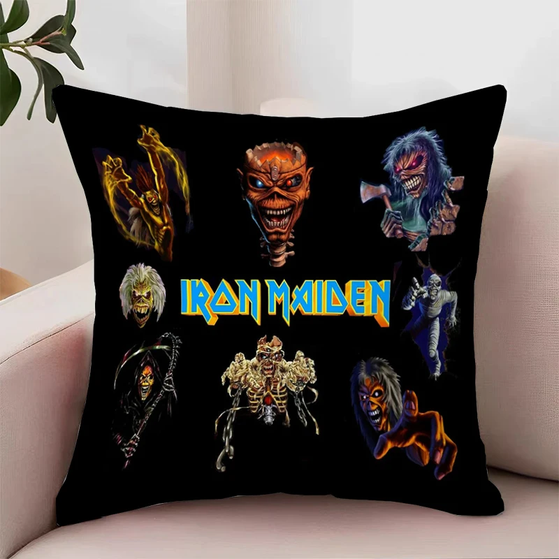 I-Iron Maiden Fan Gifts Pillowcase 45*45 Aesthetic Room Decoration Luxury Cushion Cover Home Decor Decorative Pillow Cover Cases