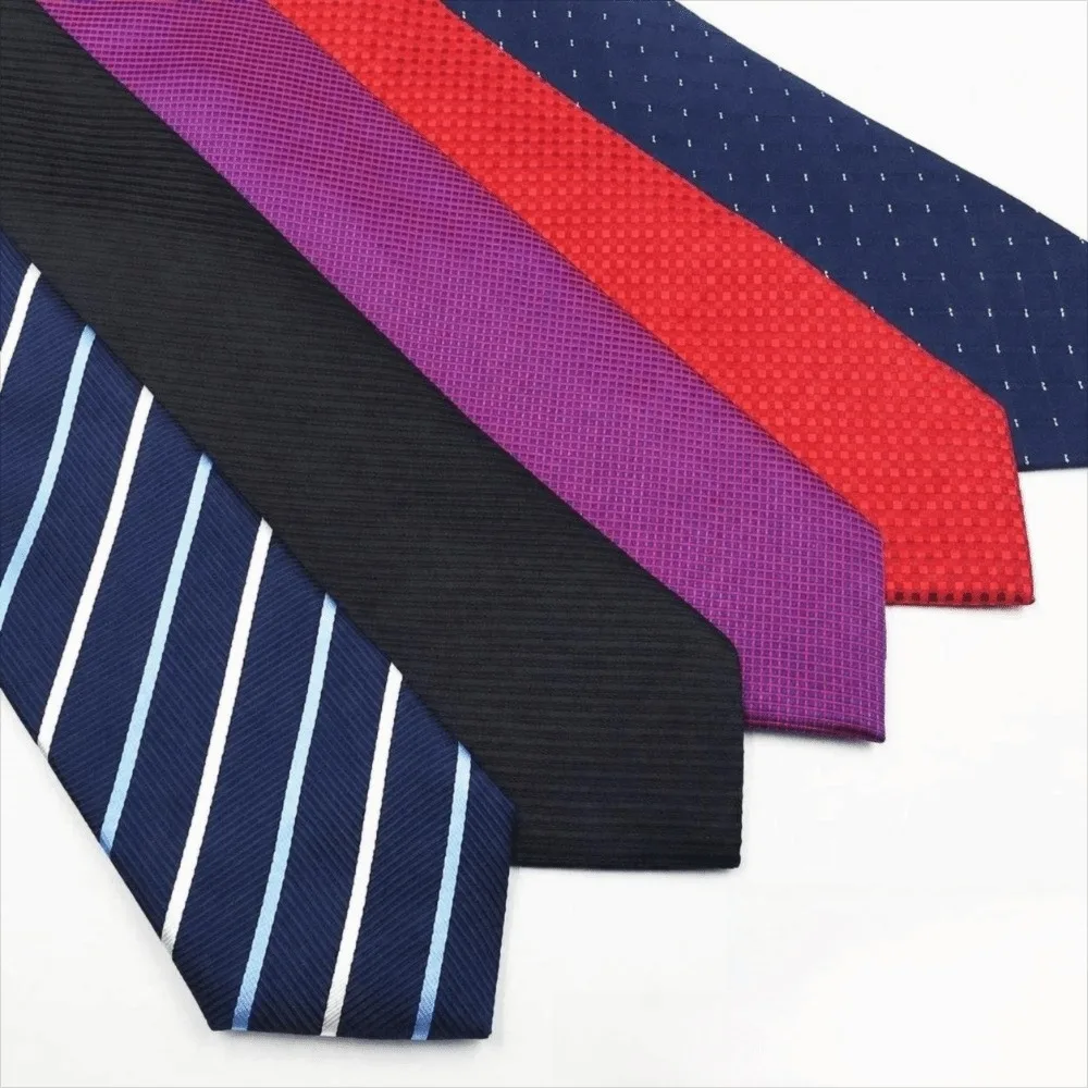 No-Tie Easy Zipper Tie with Elastic Band Multi-Color Easy Pull Lazy Tie 7cm Width Plaid Pre-Tied Zipper Necktie Formal Office