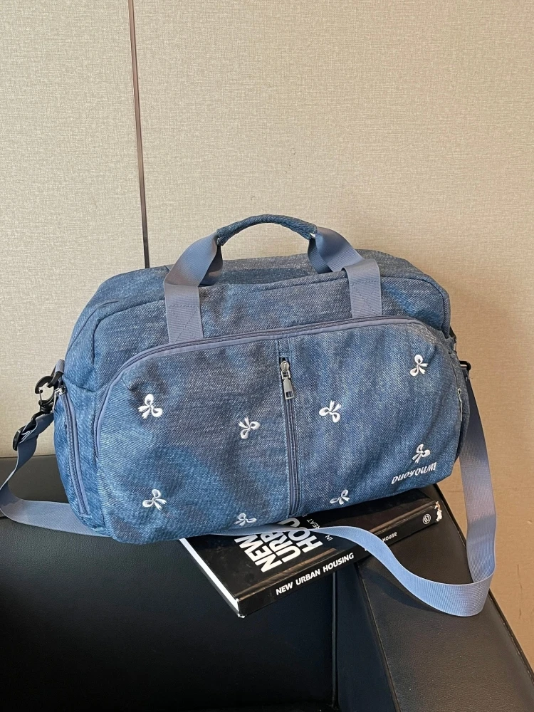 大容量トラベルバッグ女性用ハンドヘルド軽量布製バッグスーツケース短期旅行用アウトドア妊娠バッグ収納バッグ