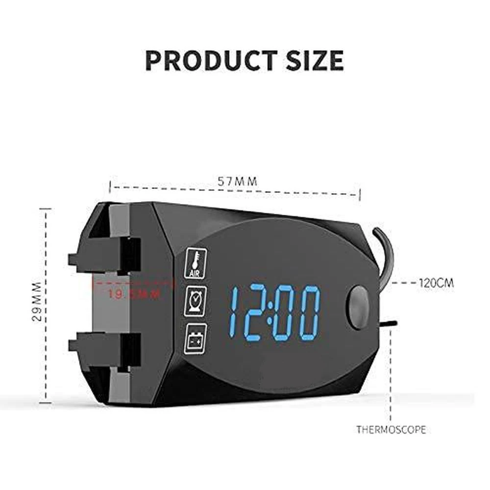 Car Electronic Clock Plastic and LCD Material For 12V motorcycles and many other vehicle models Durable accessories