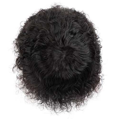 Imagen 2 del producto Pelucas de cabello humano Mono NPU para hombre con ondas de agua, 100% cabello humano Remy indio, prótesis de cabello duradero, sistema de cabello rizado Natural