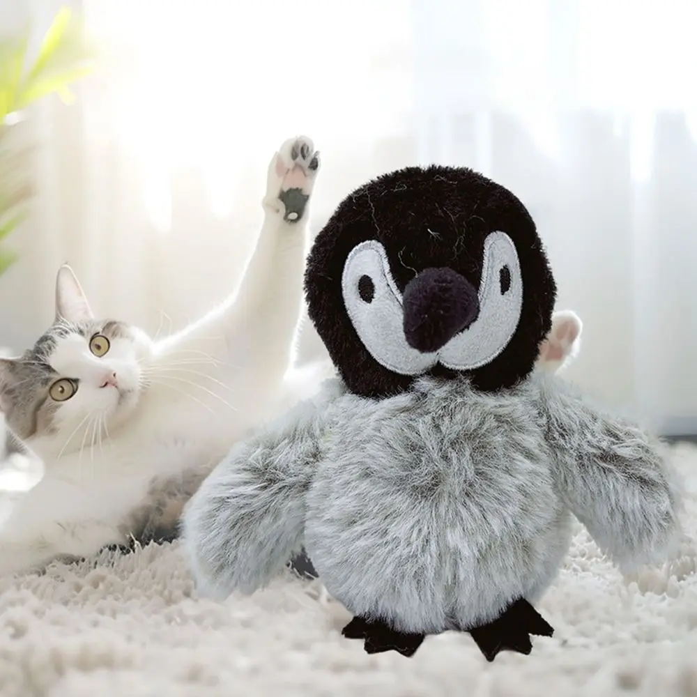 Flapping Bird Sparrow Cat Toy Interactive USB Rechargeable Flying Bird Cat Toys Vivid Chirping Touch-Activated