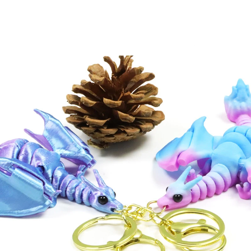 漫画アニメ火を吐くドラゴンおもちゃの置物3Dプリントおもちゃシミュレーション動物ドラゴンおもちゃ関節可動男の子ギフトキーホルダー