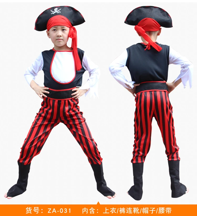 Halloween Kostüme Kinder Jungen Piraten Kostüm Kinder Kapitän Jack Cosplay Set Piraten Kleidung