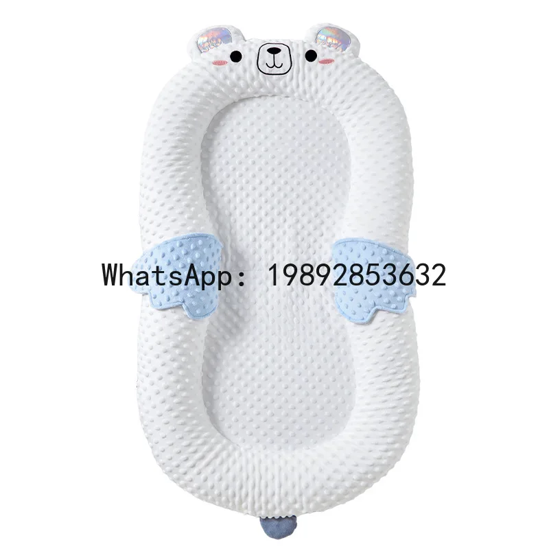 مجموعة سرير نوم بيونيك لحديثي الولادة، سرير أطفال متحرك، سرير محمول مضاد للضغط #4