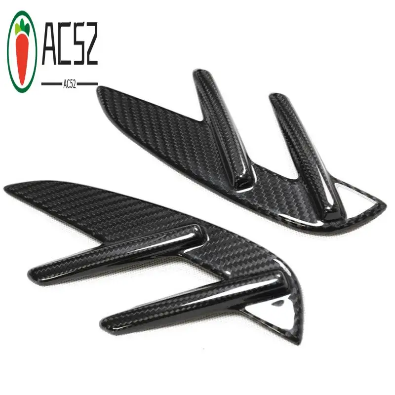 AC52-Dry Carbon Fiber Spoiler Styling Front Side Cheek Fender Trim For BMW G80 M3 Coupe Models 2021 2022 2023 2024