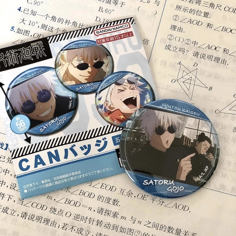 Bandai Jujutsu Kaisen อะนิเมะสินค้าฉากส่วนบุคคล Badge Satoru Gojo คอลเลกชันบาร์การ์ตูนจี้กระเป๋าเป้สะพายหลังเครื่องประดับ