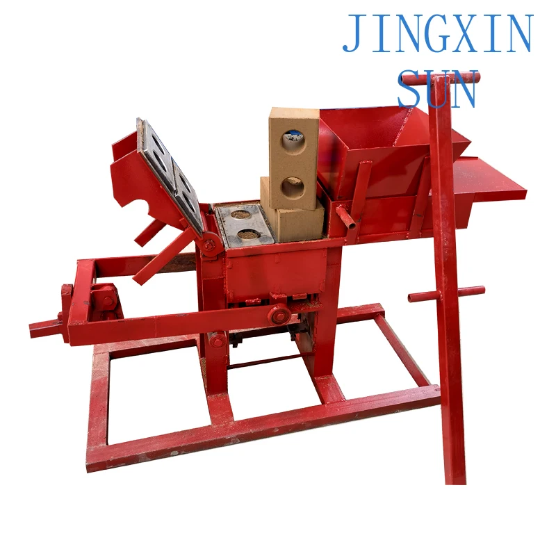 2-40 Household Manual Manual Clay Interlocking Brick, Soil Pavement Brick Making Machine