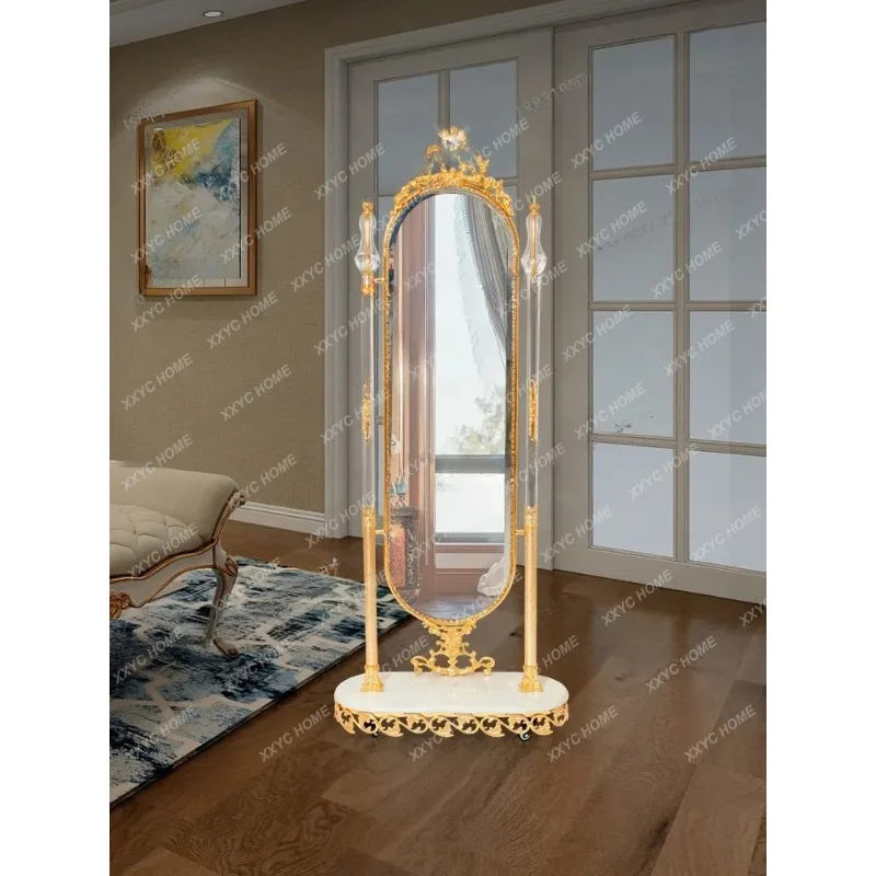 XX villa luxury crystal luxury light luxury exquisite metal carving classical whole body floor special
