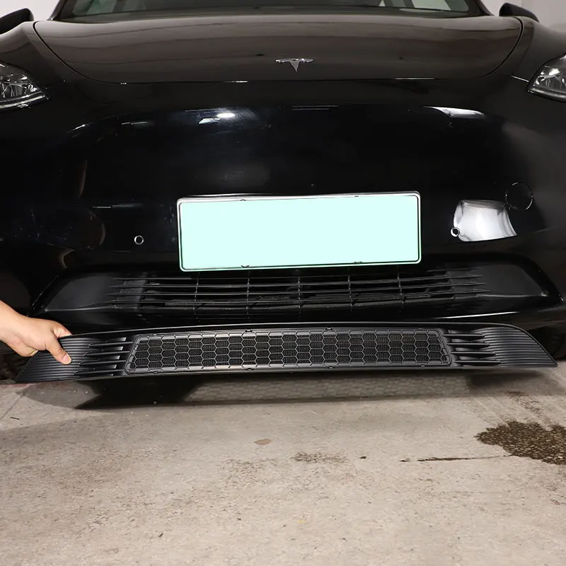

For Tesla Model Y Model 3 17-22 ABS Black Car Lower Bumper Anti Insect Net Anti Dust Proof Inner Vent Grille Cover Car Accessory