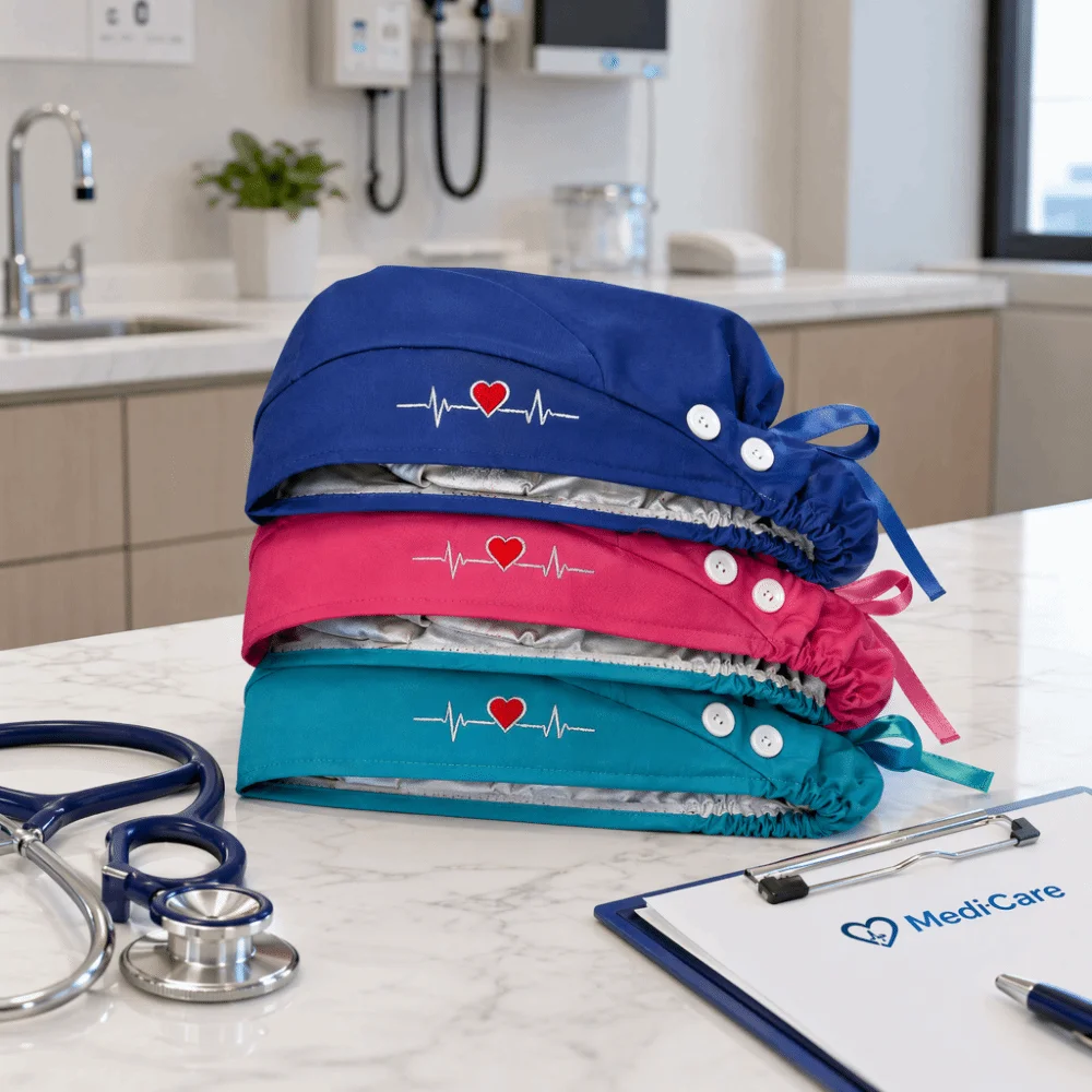 Extra Large Scrub Cap Matte Fabric Satin Lining Surgical Hat Comfortable Elastic Oversized Head Cover For Hospital Staff