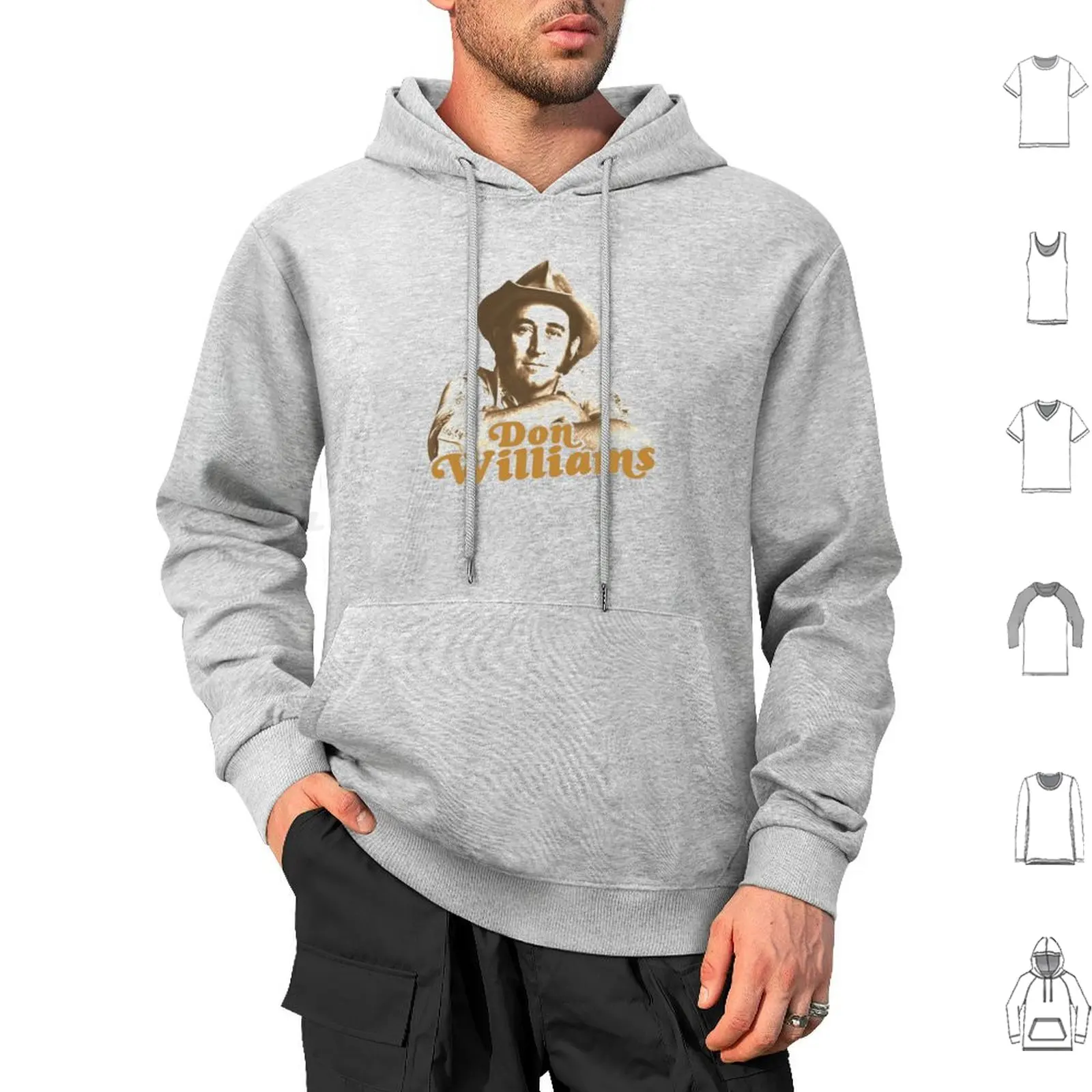 Don Williams ) ) (Good Ole Country Boy Tribute felpa con cappuccio in cotone a maniche lunghe Classic Country Music Country