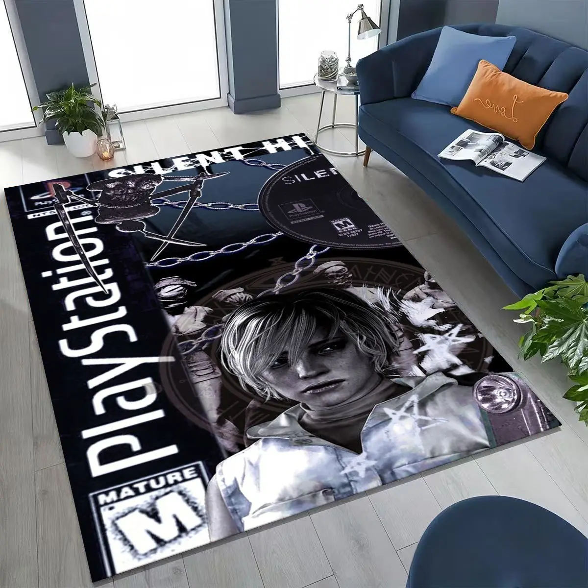 

Classic Silent Hill Horror Game Movie Art Rug for Bedroom Living Room Sofa Home Doormat Decor,Large Kids Play Non-slip Floor Mat